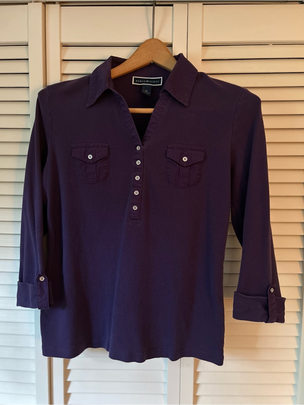 Women’s V-Neck Karen Scott Summer Shirt